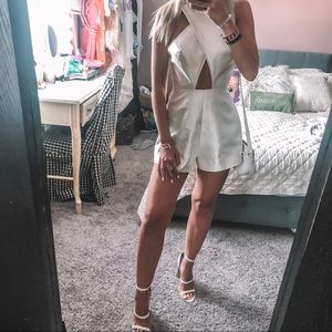 Nasty Gal White Cutout Romper
